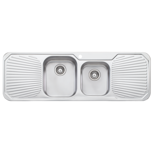 Petite 1 & 3/4 Bowl Sink With Double Drainer