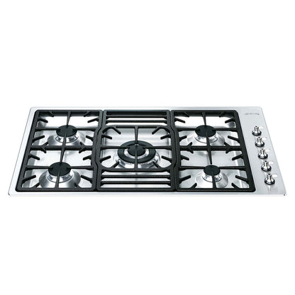 Smeg Classic 5 Burner Gas Cooktop Ultra Low Stainless Steel 90cm