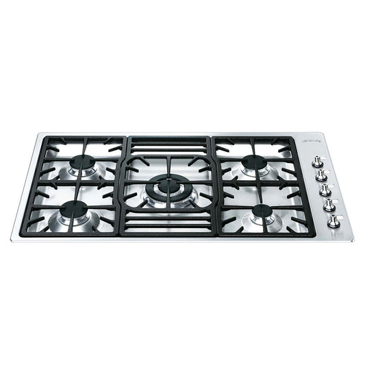 Smeg Classic 5 Burner Gas Cooktop Ultra Low Stainless Steel 90cm