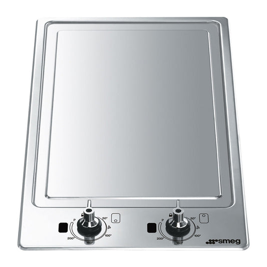 Smeg Classic Domino Teppanyaki Induction Cooktop Stainless Steel 30cm