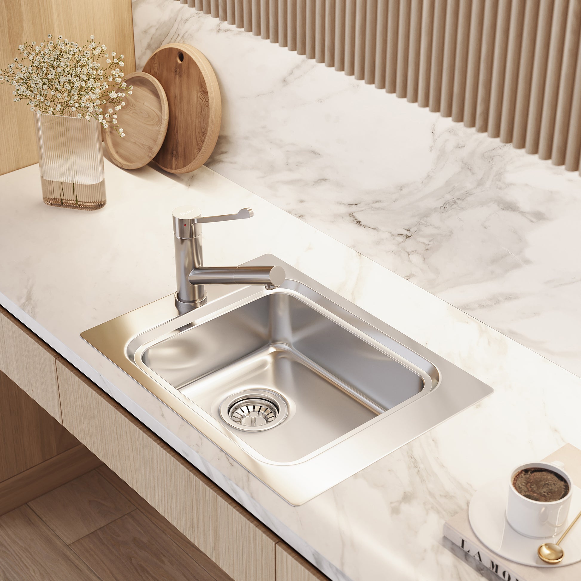 Puro Single Bowl Topmount Care Sink