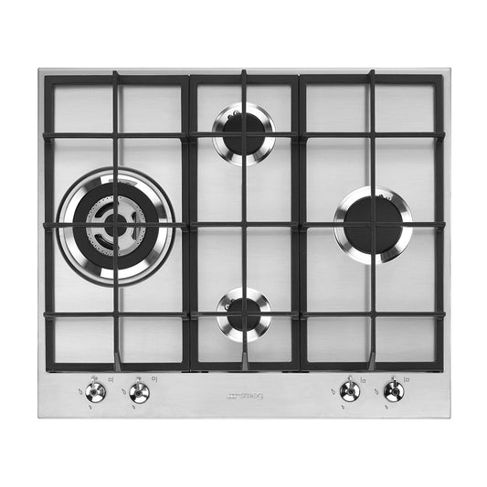 Smeg Classic 4 Burner Gas Cooktop Stainless Steel 60cm