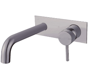 Lucid Pin Series Chrome Wall Mixer with Spout(Color Up)