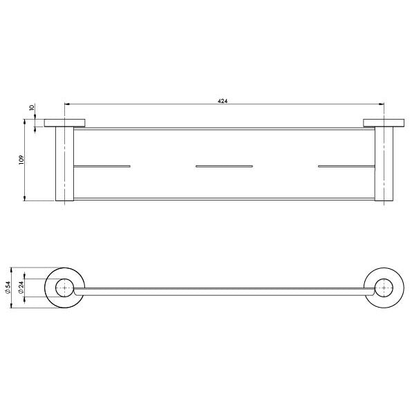 Radii SS 316 Shower Shelf Round Plate
