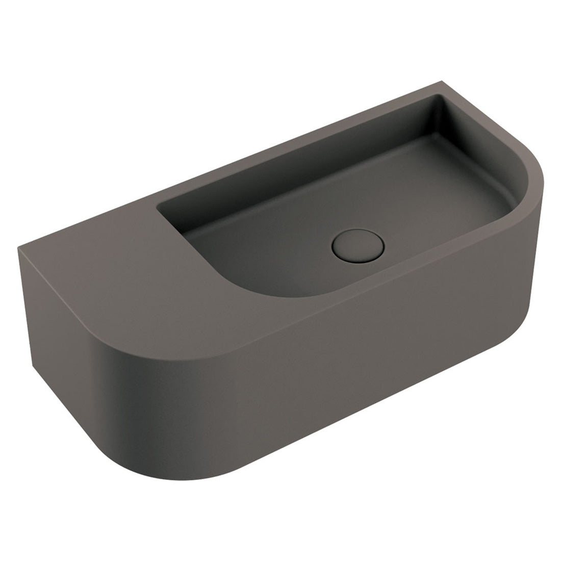 Fienza Blanca Concrete Wall Basin Warm Grey