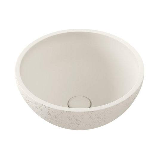 Fienza Alba Round Concrete Above Counter Basin Warm White