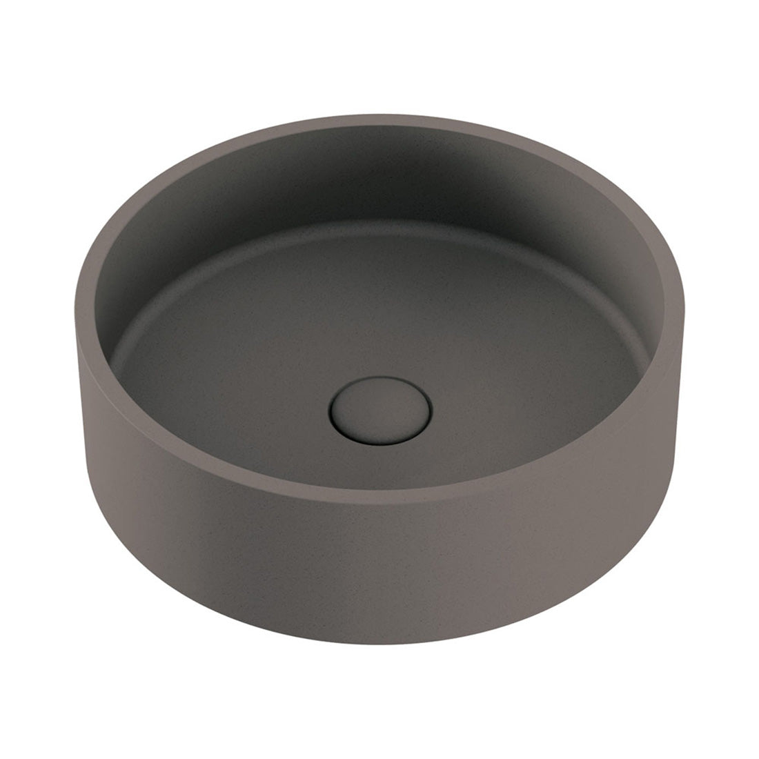 Fienza Jada Round Concrete Above Counter Basin Warm Grey