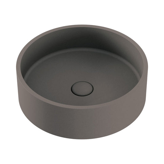 Fienza Jada Round Concrete Above Counter Basin Warm Grey