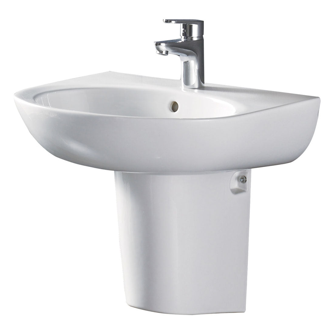 Fienza Stella Care Wall Basin with Integral Shroud, 1 Tap Hole