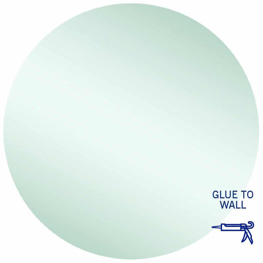 Rio Polished Edge Round Mirror - 900mmØ Glue-to-Wall