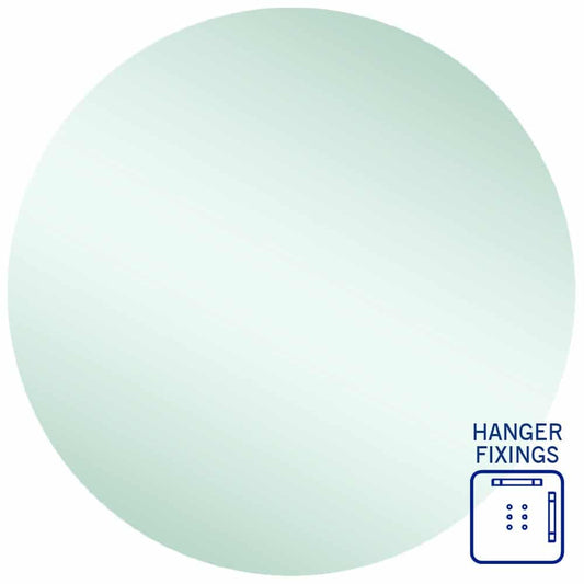 Rio Polished Edge Round Mirror - 900mmØ with Hangers
