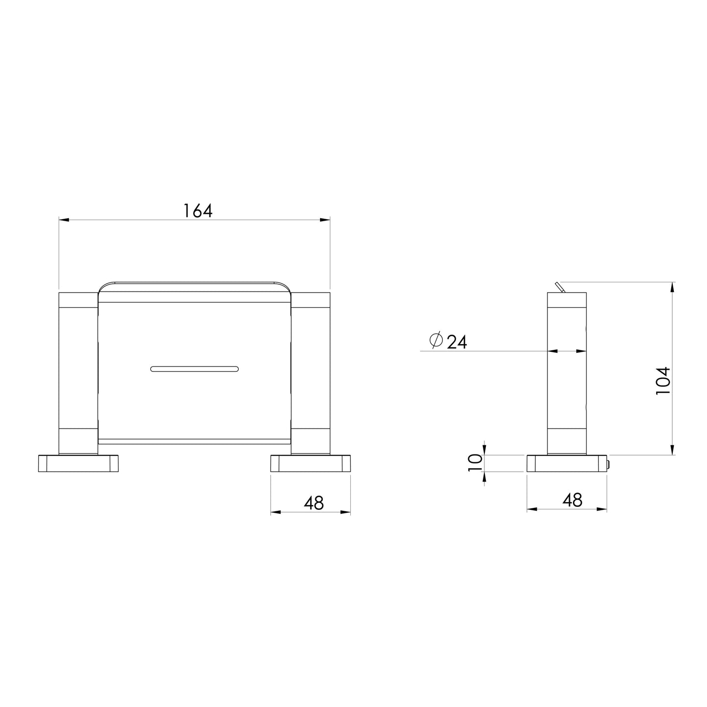 Radii SS 316 Soap Dish Holder Square Plate