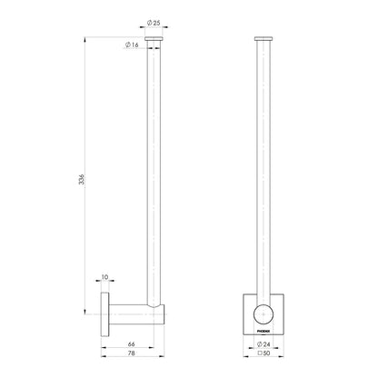 Radii Spare Toilet Roll Holder Square Plate