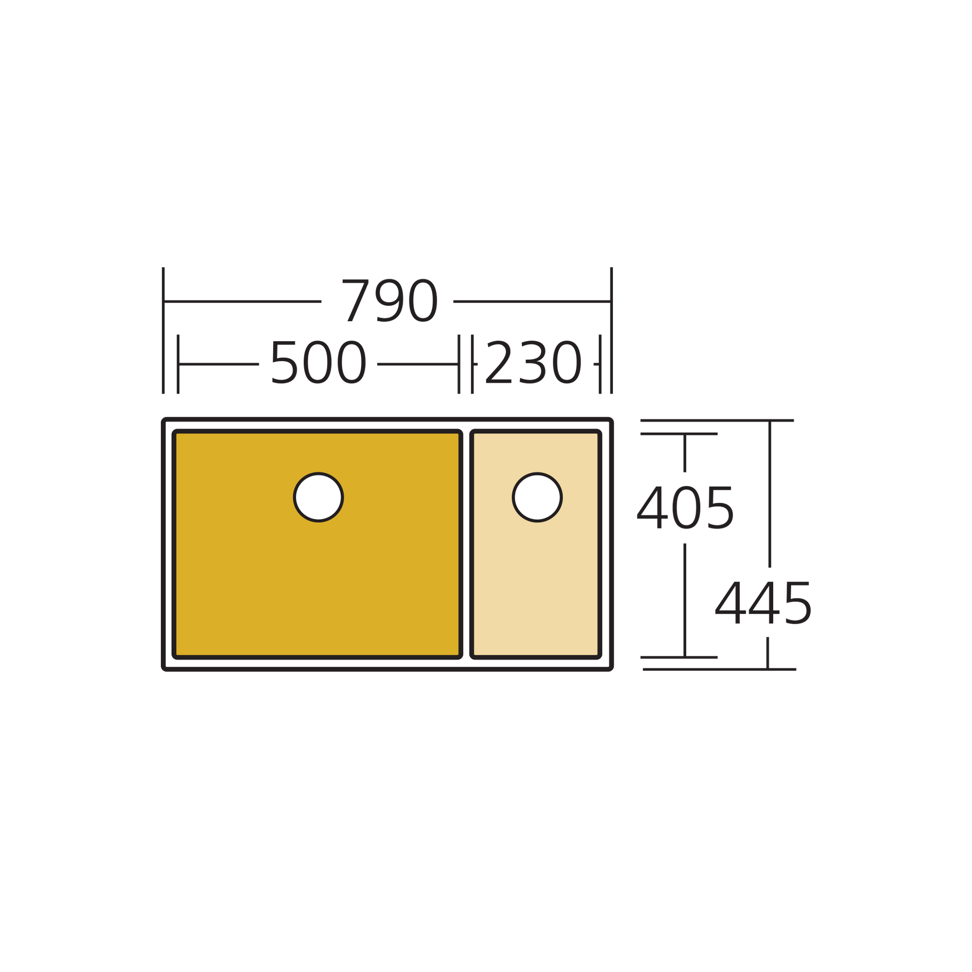 Spectra 1 & 1/2 Bowl Sink