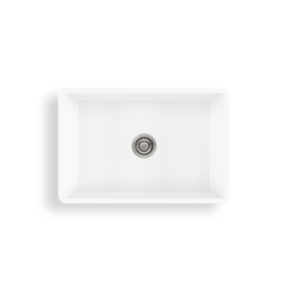 Sicily White Fireclay Farmhouse Undermount Sink
