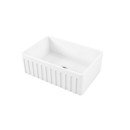 Sicily White Fireclay Farmhouse Undermount Sink