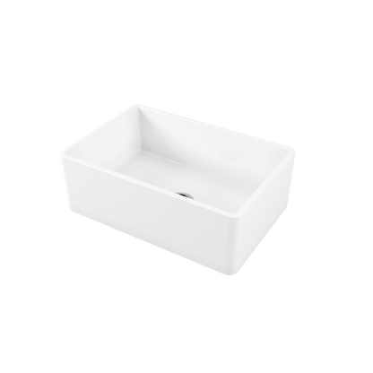 Sicily White Fireclay Farmhouse Undermount Sink