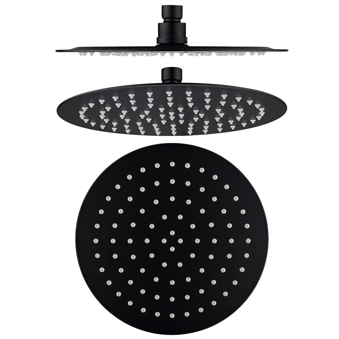 Bella Vista Mica Shower Head 250mm Black