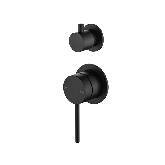 Bella Vista Mica Shower Mixer Diverter, 2 Piece (Trim Kit Only) Black