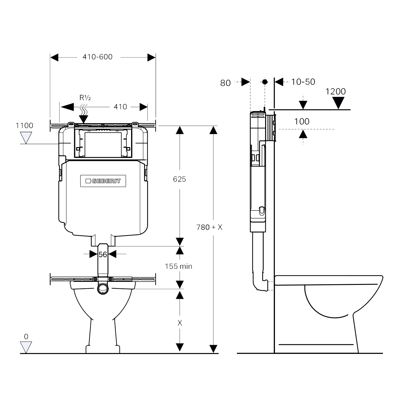 Sigma 8 Concealed Cistern