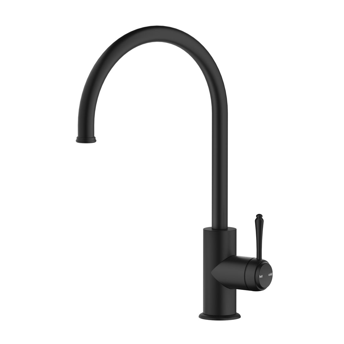 Bella Vista Mica Heritage Gooseneck Sink Mixer Black