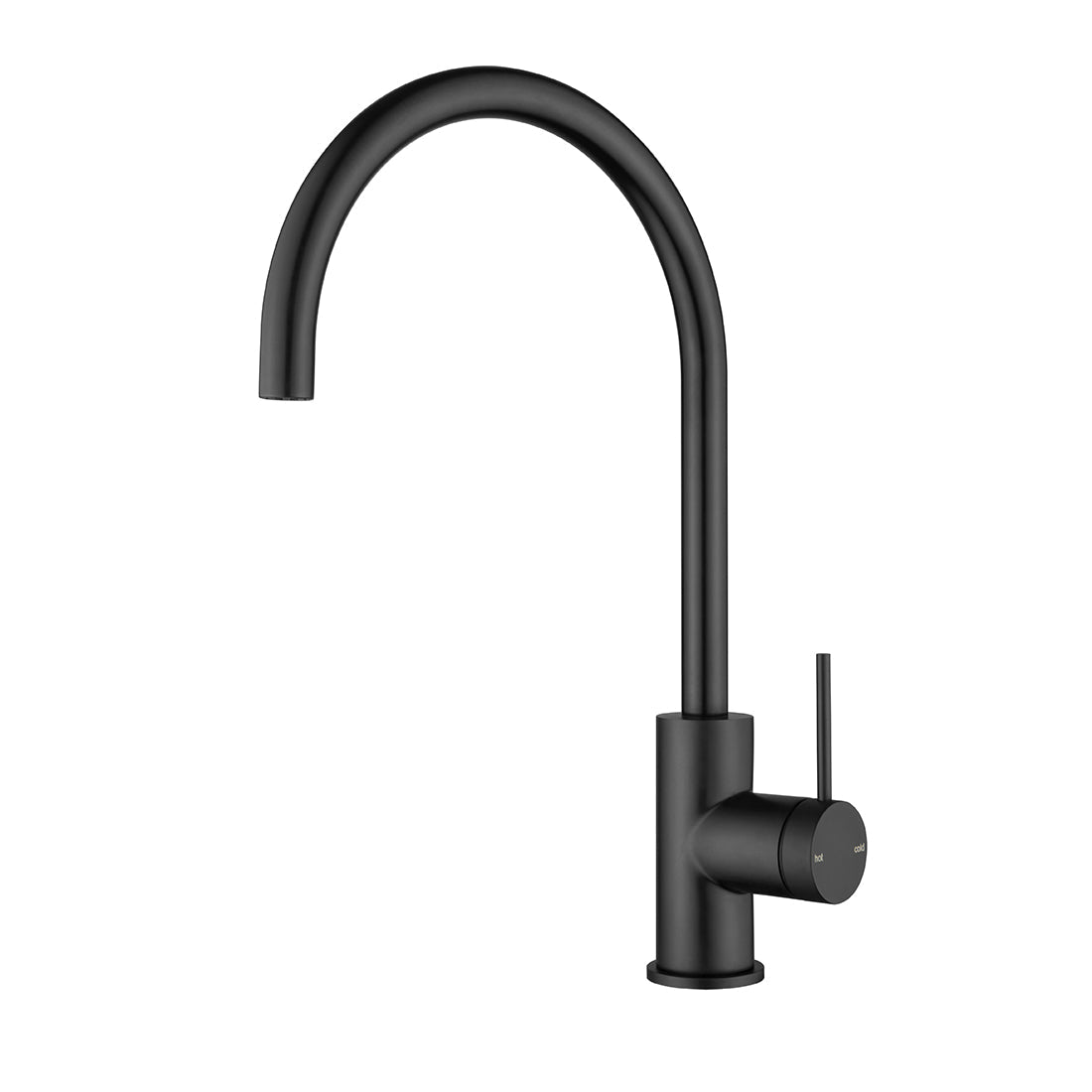 Bella Vista Mica Gooseneck Sink Mixer Black