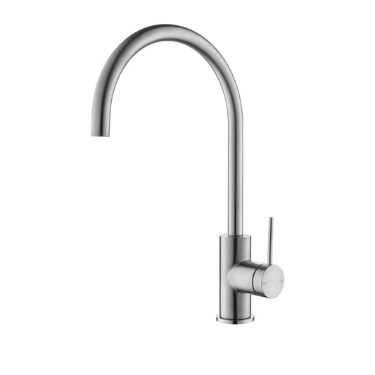 Bella Vista Mica Gooseneck Sink Mixer Brushed Nickel