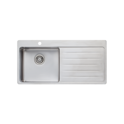Sonetto Single Bowl Topmount Sink With Drainer