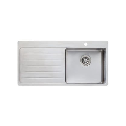 Sonetto Single Bowl Topmount Sink With Drainer