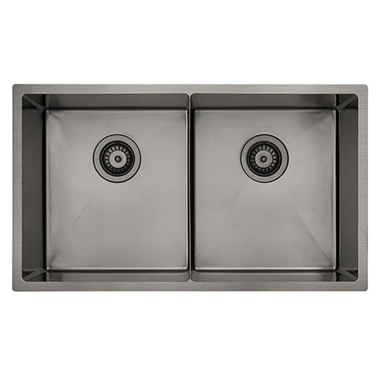 Bella Vista Luminare Sink 760 x 440mm Double Bowl Sink Gunmetal