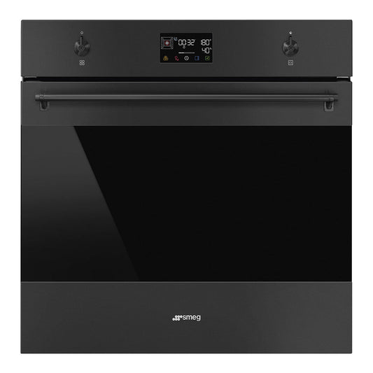Smeg Classic Galileo Pyrolytic Steam 40 Oven Compact Screen Matte Black 60cm
