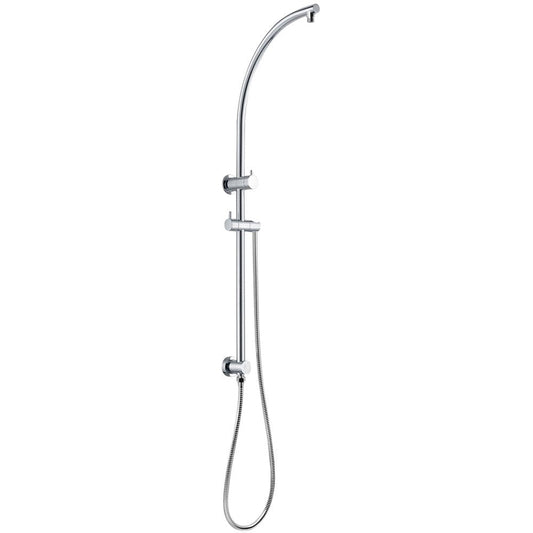 Round Chrome Shower Station without Shower Head and Handheld Shower