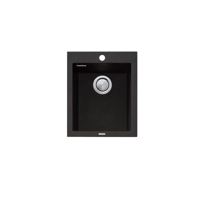 Santorini Black Standard Bowl Topmount Sink