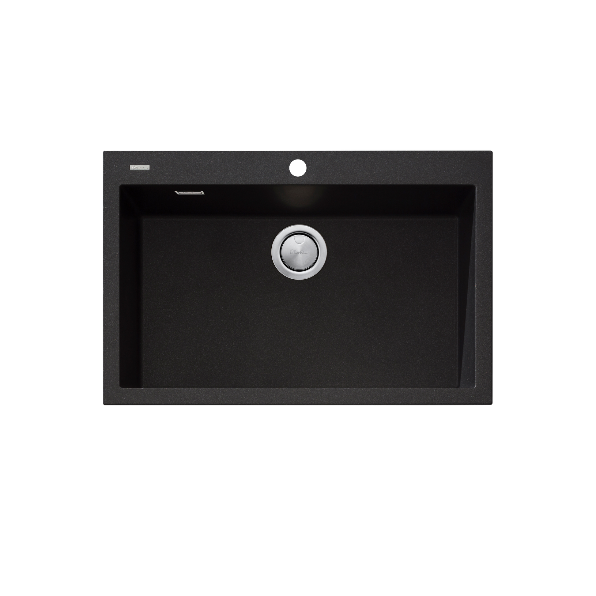 Santorini Black Mega Bowl Topmount Sink