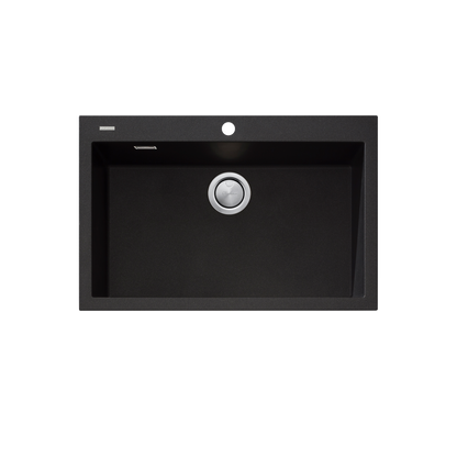 Santorini Black Mega Bowl Topmount Sink