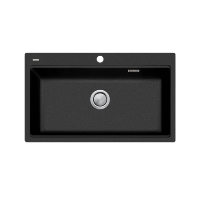 Santorini Black Topmount Workstation Sink