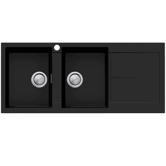 Santorini Double Bowl Topmount Sink With Drainer