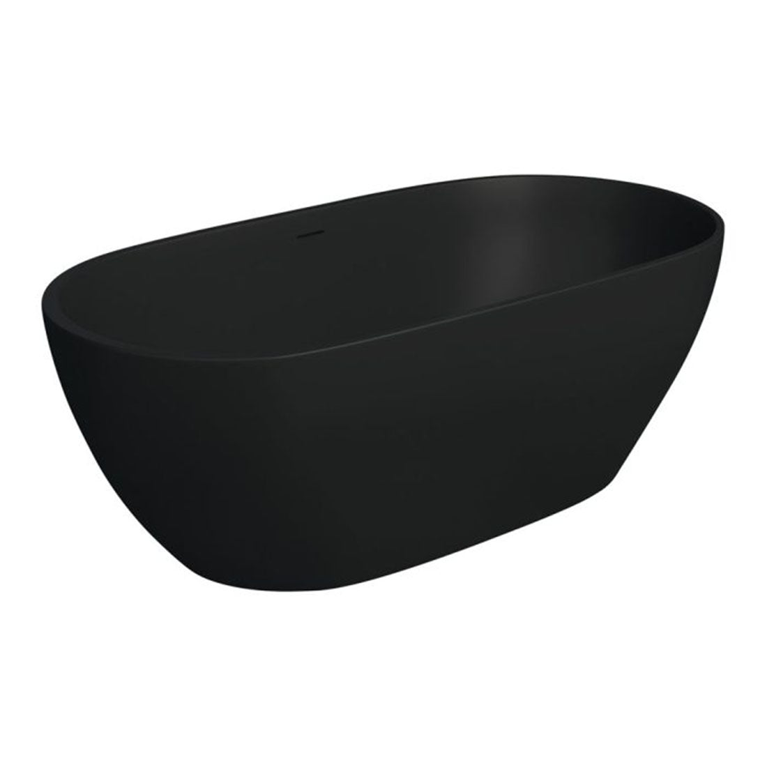 Fienza Luciana Solid Surface Bath, Matte Black, 1500mm