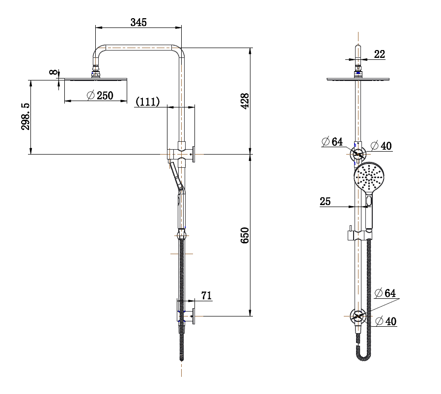 Star Luxury Shower Column Set