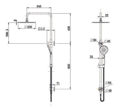 Star Luxury Shower Column Set