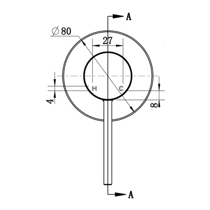 Star Mini Shower Mixer 80mm TRIM KIT