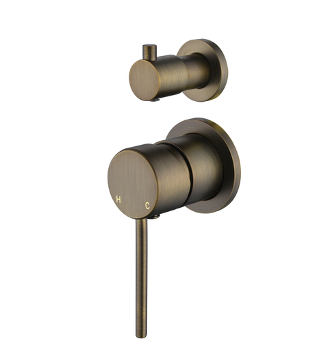 Star Mini Shower Diverter Mixer Small Backplate