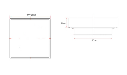 100*100*14mm Brushed Nickel Ezy Flow Guard Floor Waste