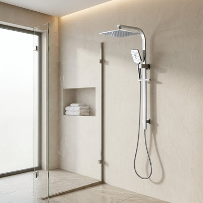 Solace Luxe Shower Set in Sterling Chrome, installed