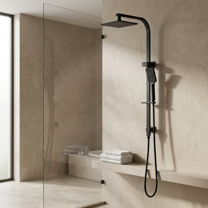 Solace Luxe Shower Set in Noir Obsidian, installed
