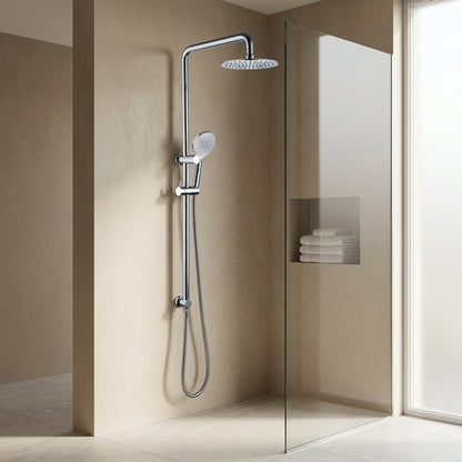 Solace Rain Shower Set in Sterling Chrome, installed