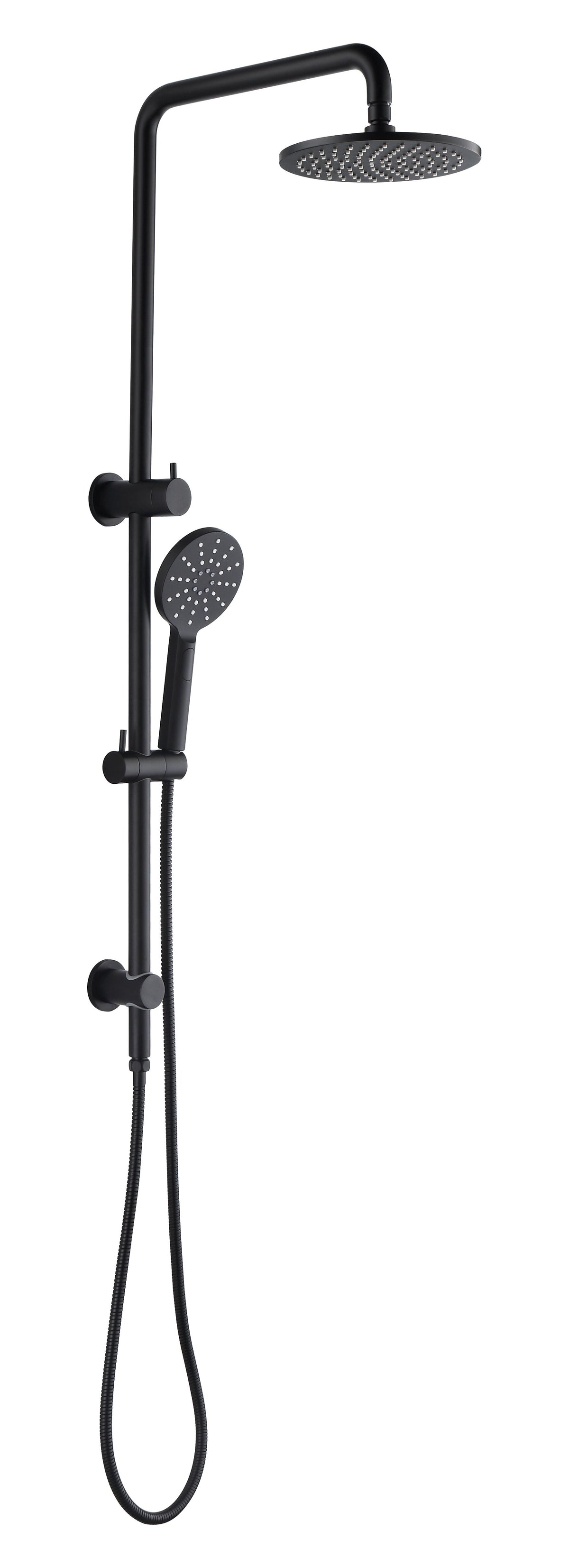Solace Rain Shower Set in Noir Obsidian
