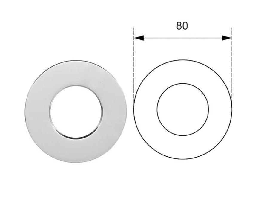 Spec sheet for 80mm cover plate 
