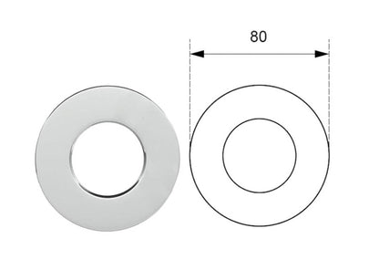 Spec sheet for 80mm cover plate 