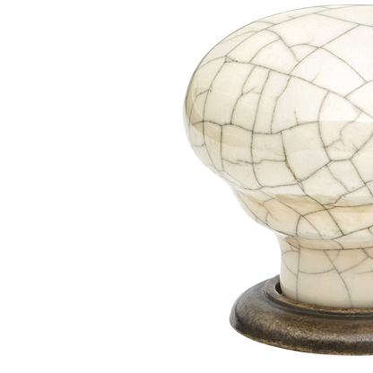 Momo Trianon Round Knob 35mm in Cream Crackle & Antique Brass (2)